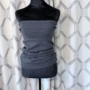 CAbi Charcoal Off-the-Shoulder Sweater
